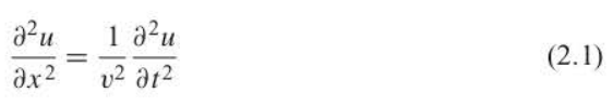let u(x, t) be the displacement of the string, then u (x , t) satisfies the equation. v is the speed with which a disturbance moves along the string