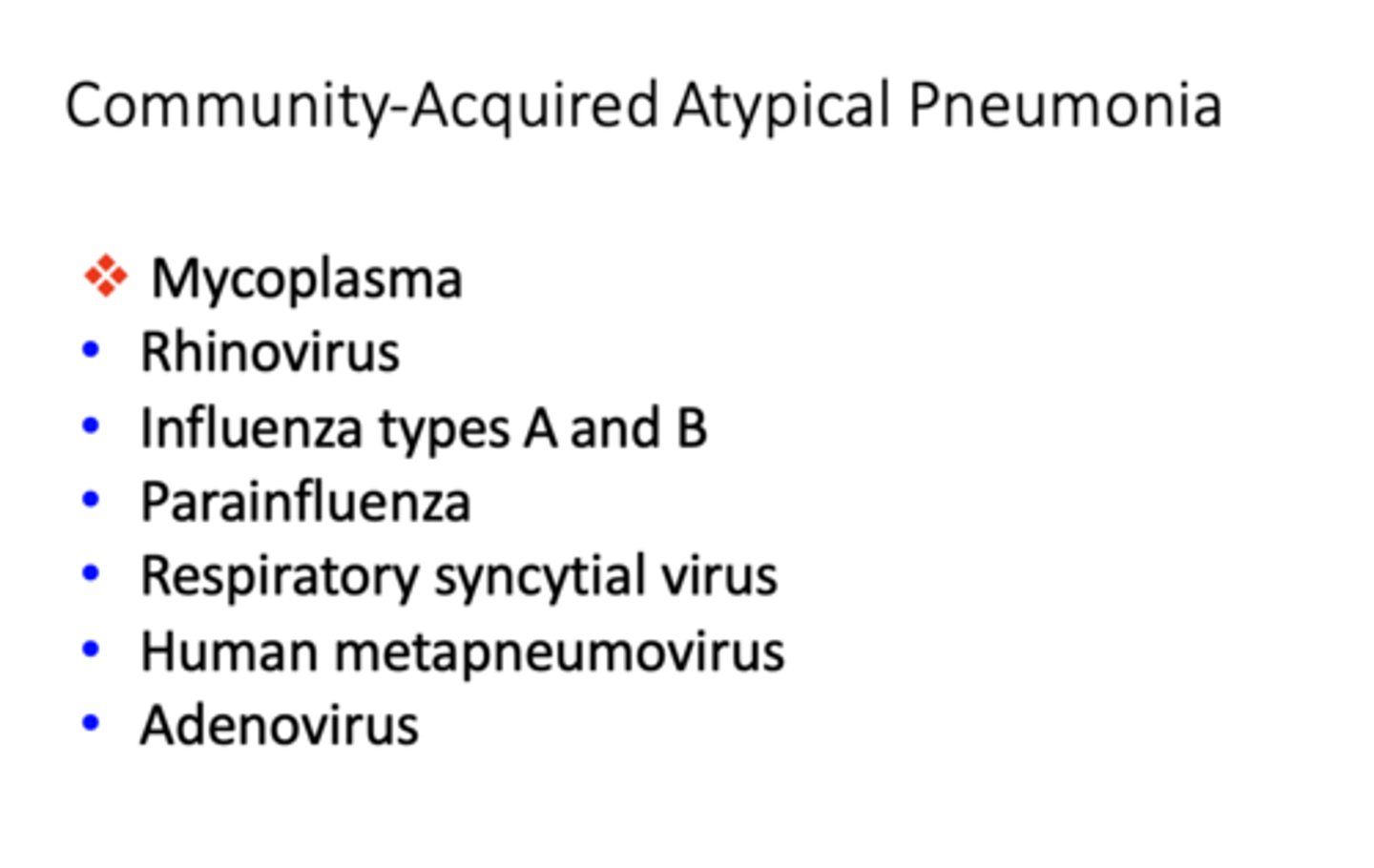 <p>mycoplasma </p>