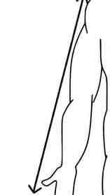 <p>Away from the center of the body</p>
