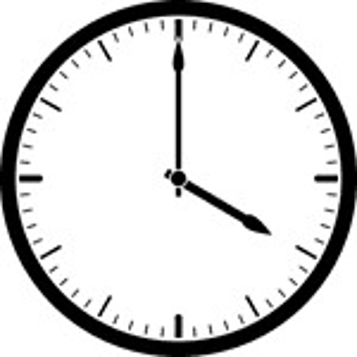 <p>Het is vier uur.</p>