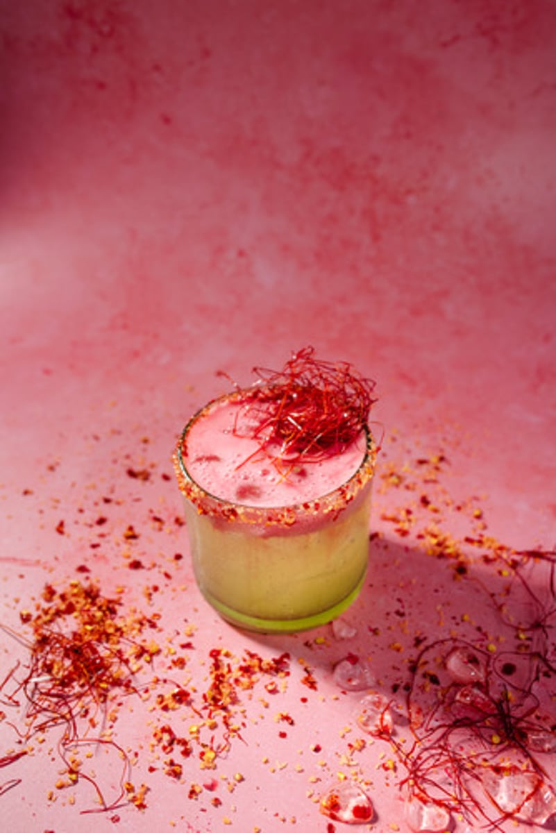 <p>Mirage Margarita - NEW!</p><p>- Milagro Silver tequila</p><p>- Cointreau</p><p>- Fresh lime juice</p><p>- Pineapple juice</p><p>- Agave nectar</p><p>Garnish: Prickly pear espuma, chile threads, chile salt rim</p><p>Flavor profile: Tart and fruity</p><p>Selling description: A tart and fruity pineapple margarita topped with a velvety prickly pear espuma.</p>
