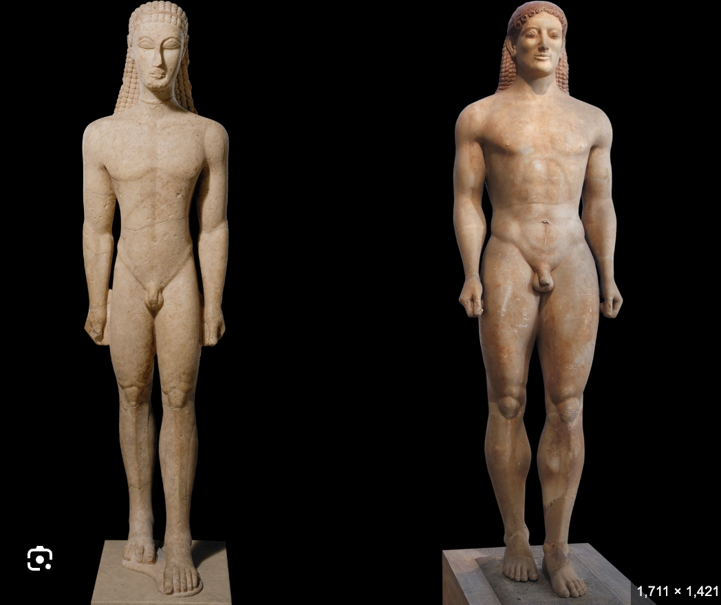 <p>Marble Statue of Kouros (New York Kouros)</p>