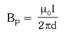 <p>d = distance from wire</p>
