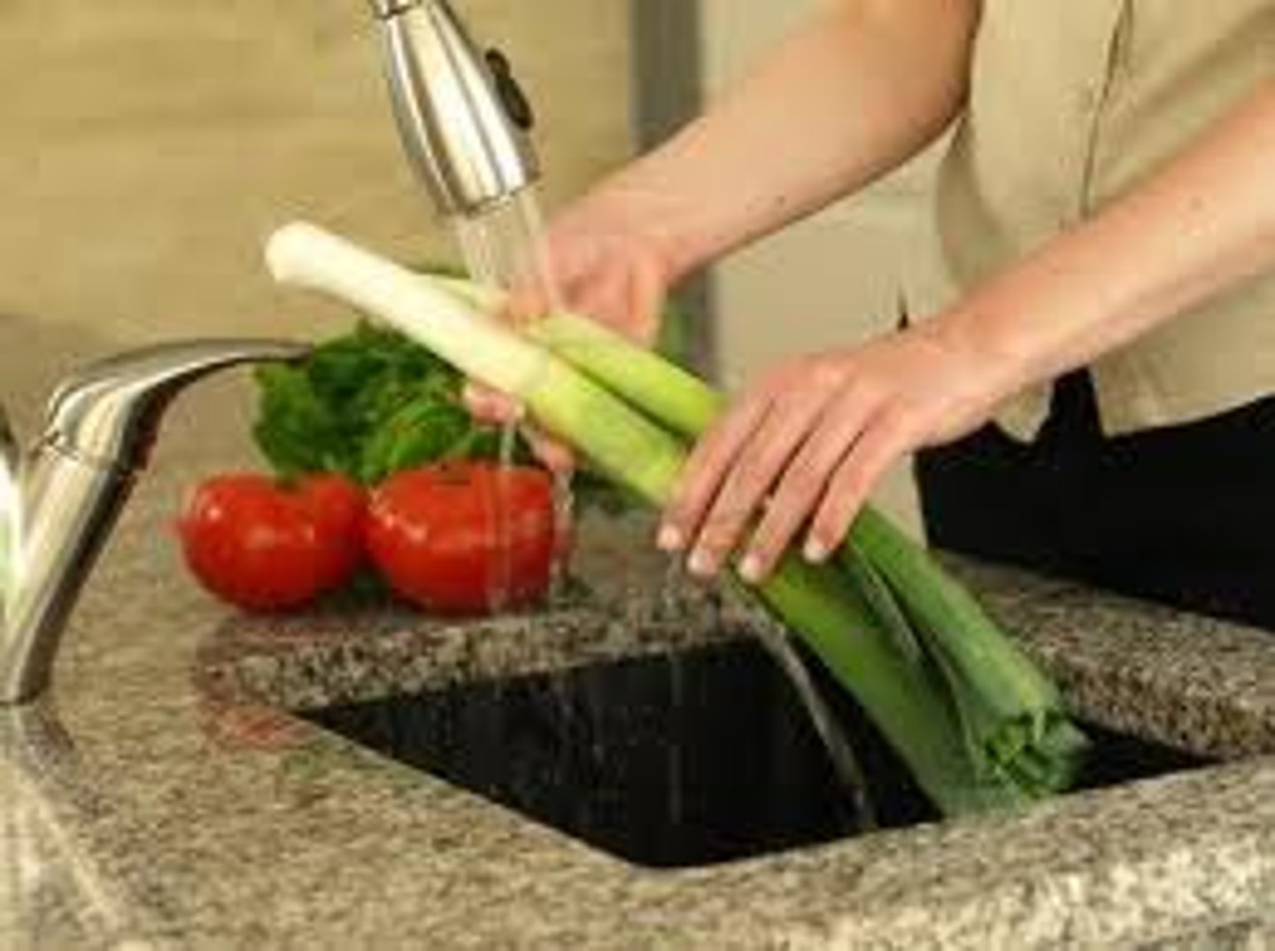 <p>to wash the vegetables</p>