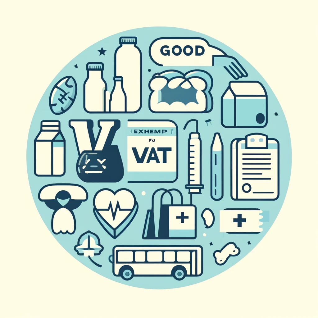 <p>Goods, services exempt from VAT</p>