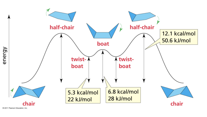 High Energy

* half-chair
* boat
* twist boat
* chair

Low Energy