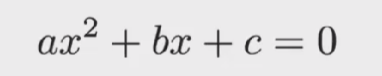 <p>where c is a pure number and graph points either upward (positive) or downward depending on a and x-intercepts are zeroes of the equation</p>