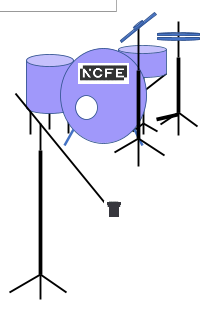 <p>Explain the <strong>room</strong> microphone placement.</p>