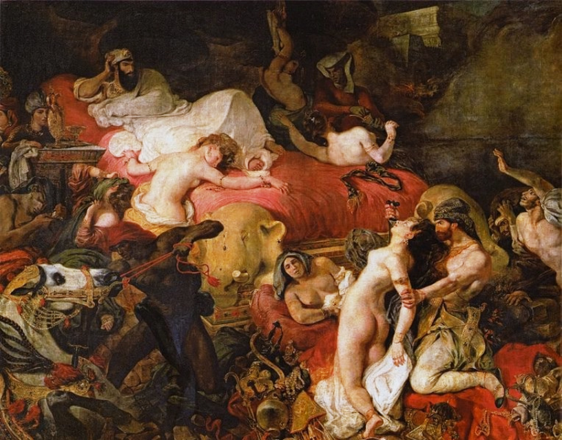 <p>Delacroix, The Death of Sardanapalus, 1827</p>