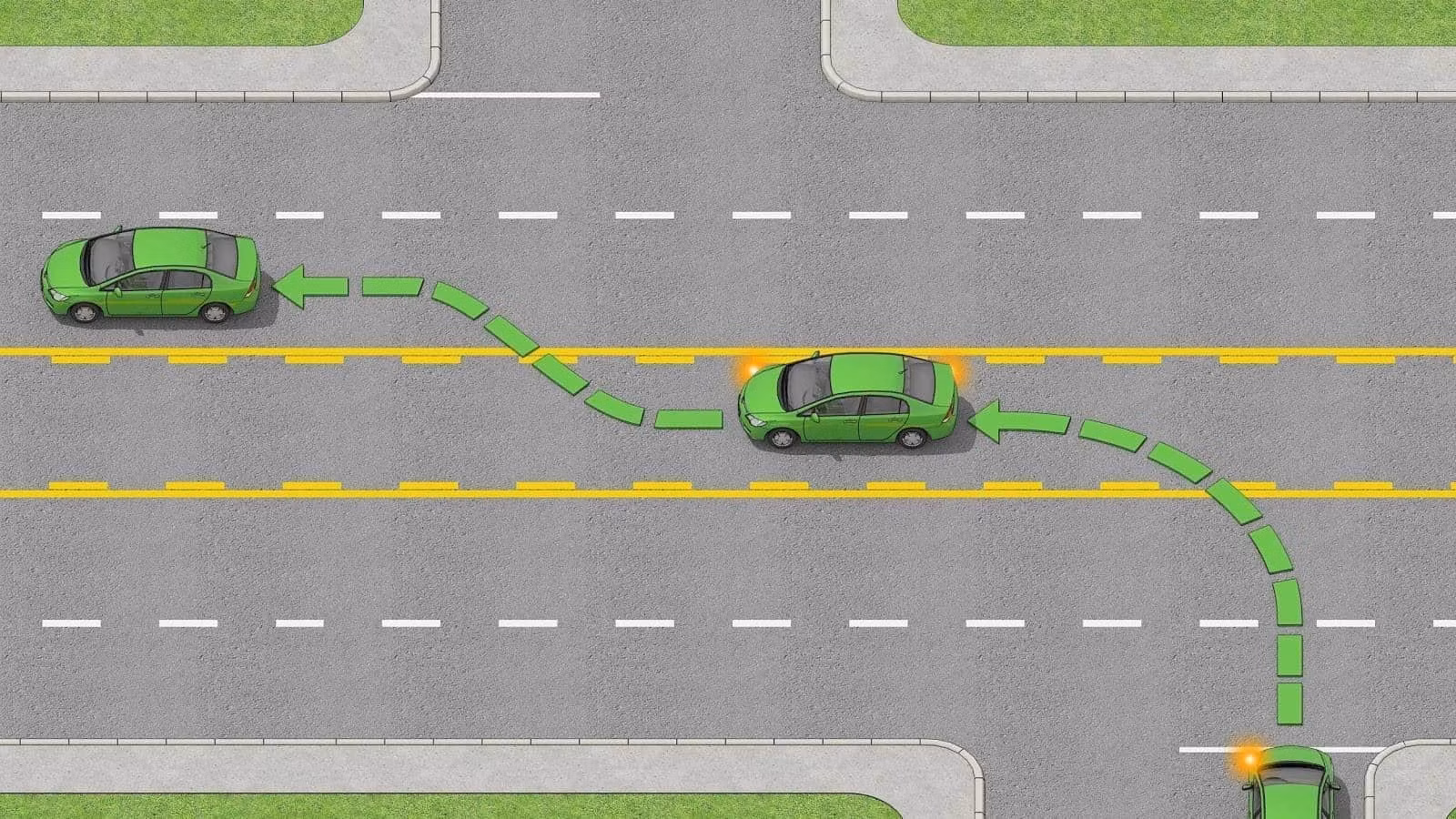 <p><span><span>When you are making a left turn onto a 4-lane highway, you should:</span></span></p>