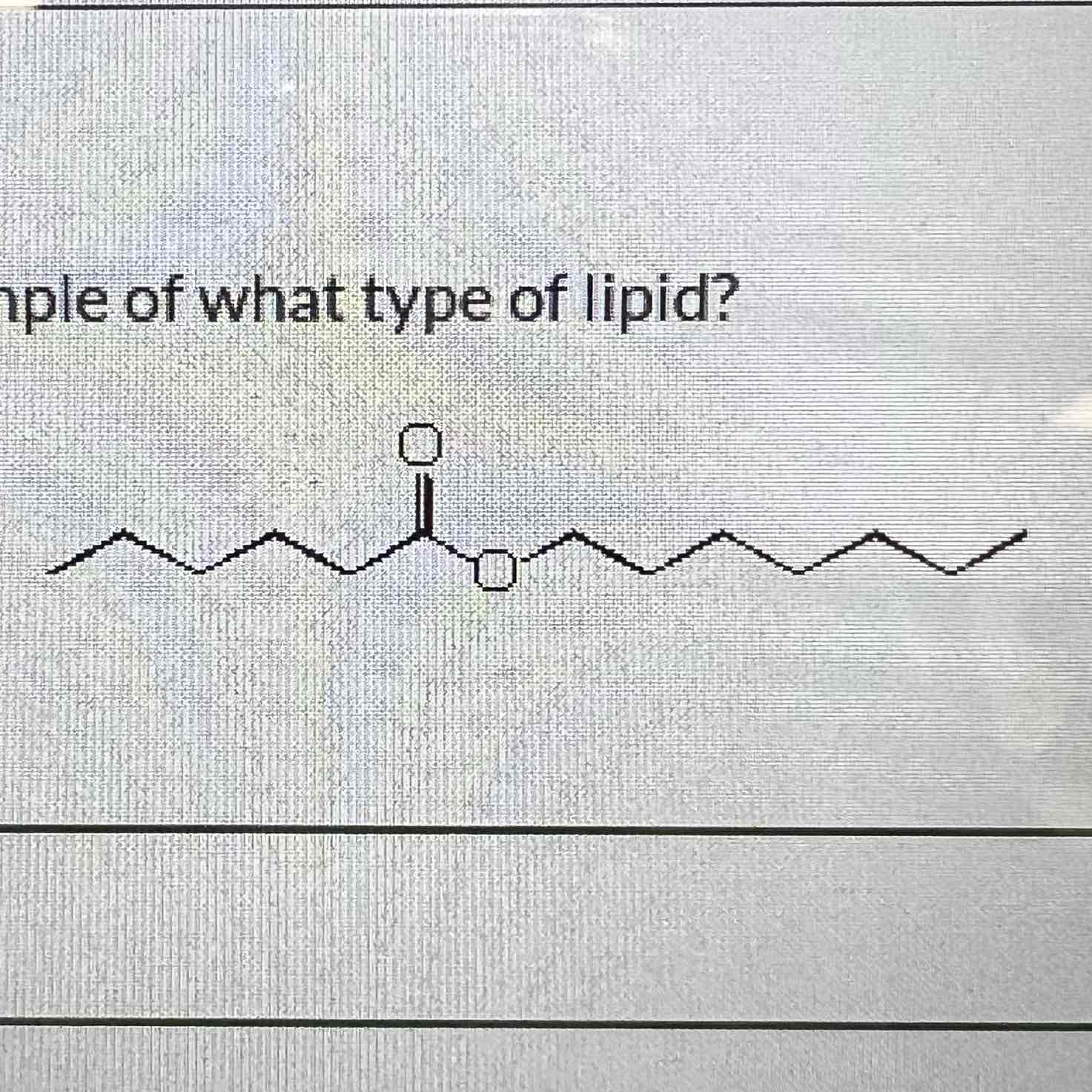 <p>The following structure is an example of what type of lipid? </p>
