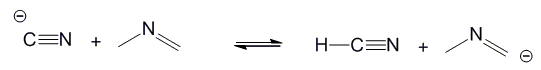 <p>For the following acid base reaction, predict which side of the equilibrium is favored. Favor right side, favor left side, neither</p>