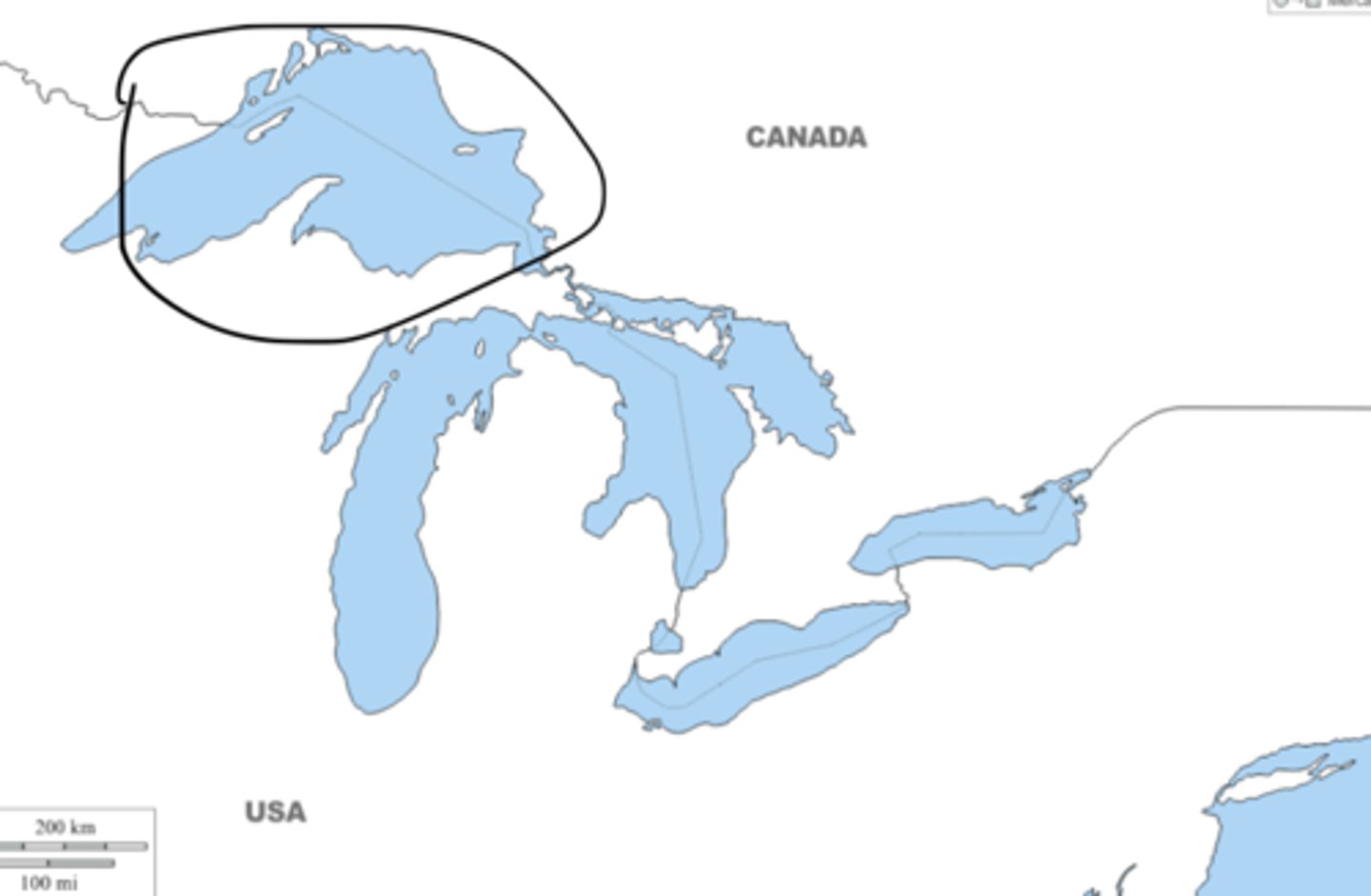 <p>One of the Great Lakes</p>