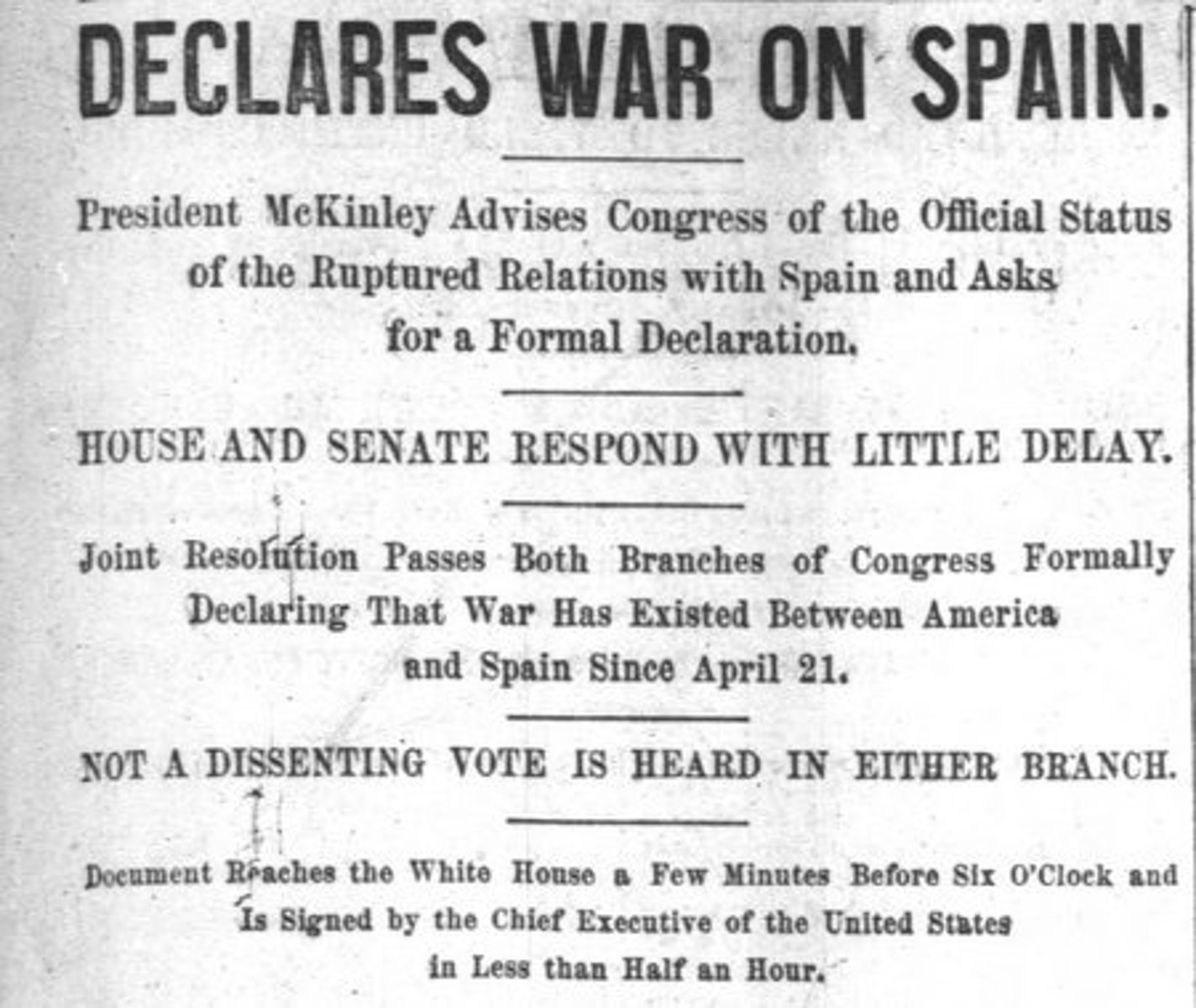 <p>Conflict between the U.S. and Spain that began the rise of the U.S. as a world power. The U.S. gained possession of Cuba, Guam, Puerto Rico, and the Philippines as a result.</p>