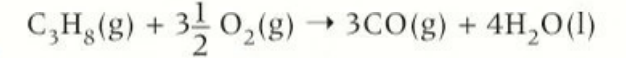 <p>alkane + oxygen → carbon monoxide + H2O</p>