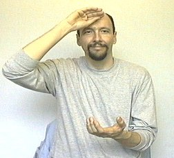 <p>c handshape to forehead marriage</p>