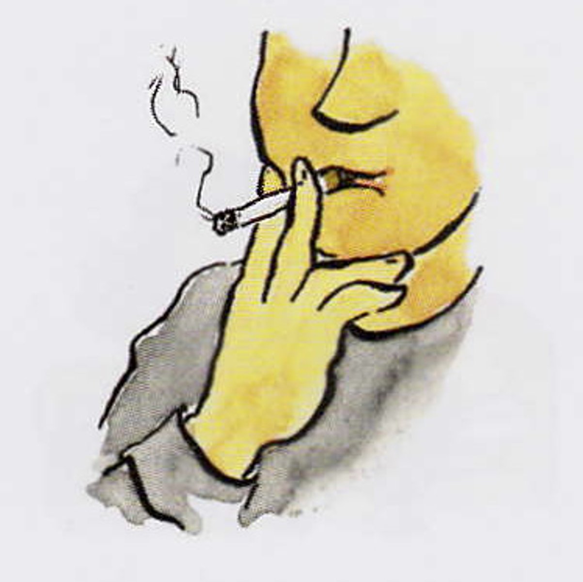 <p>fumar un cigarrillo</p>