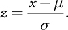 formula to compute z-scores