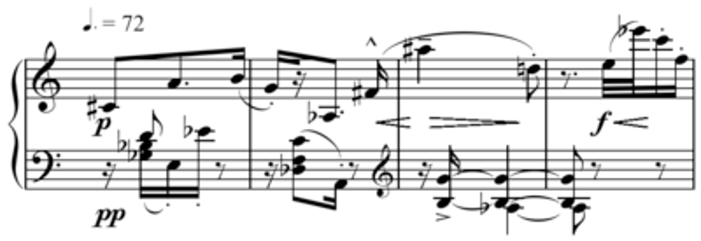<p>music without any sense of key</p>