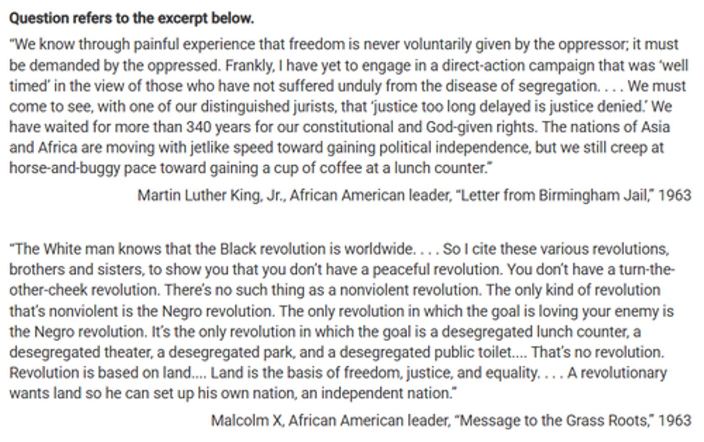 <p>White Americans who argued that African Americans should be more patient and that civil rights should not be brought about by civil disobedience tactics</p>