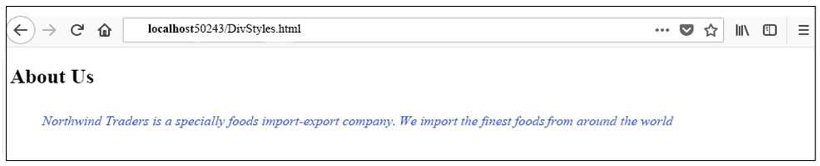 <p>You are creating an About Us webpage for Northwind Traders. You want to complete the CSS rule set to display the paragraph as shown in the following example: <a target="_blank" rel="noopener noreferrer nofollow" class="link" href="https://www.gratisexam.com/" download="true">https://www.gratisexam.com/</a></p><p>How should you complete the code? To answer, select the appropriate CSS properties in the answer area.</p><p>Choices:</p><p>font-style</p><p>font-family</p><p>font-variant</p><p>font-weight</p><p>Answer:</p><p>_________ : italic;</p>