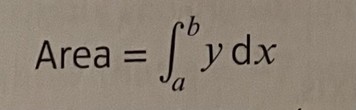 - if area if below the x-axis, integration gives a negative answer