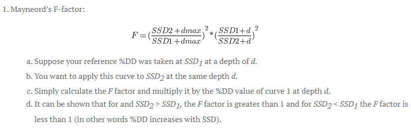 <p>Corrects measured %DD’s at different SSDs.</p><p>“Old and deep” (old SSD+d) times “new and shallow”, over the opposite and squared </p>