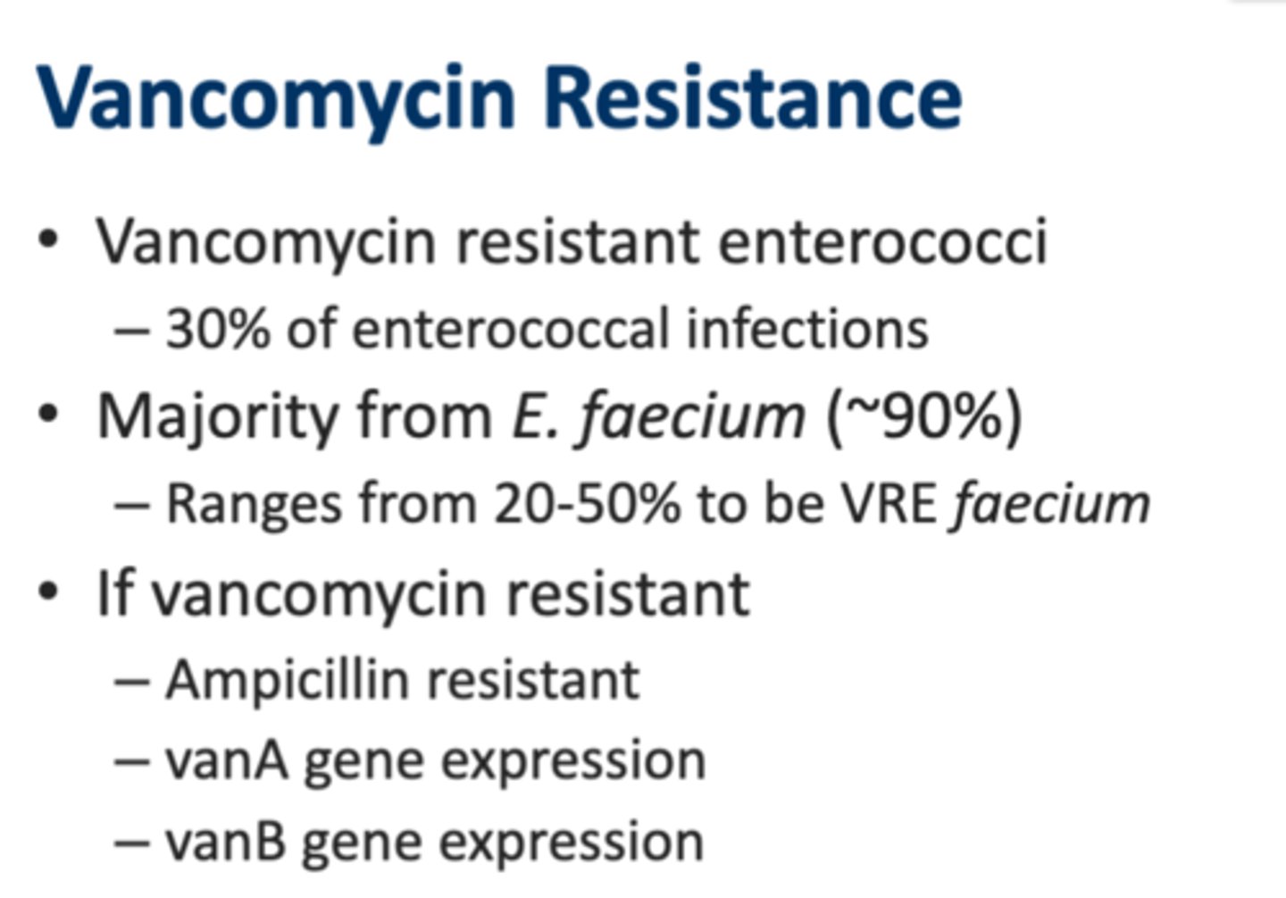 <p>No, since if it is vancomycin resistant, it is also ampicillin resistant</p>