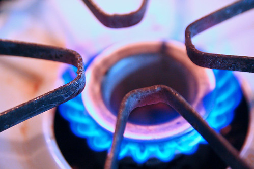 <p>la estufa de gas</p>