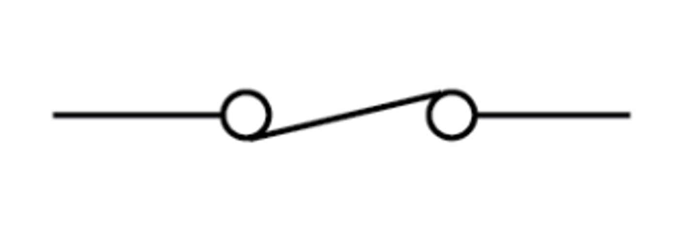 <p>Used to turn a circuit on</p>
