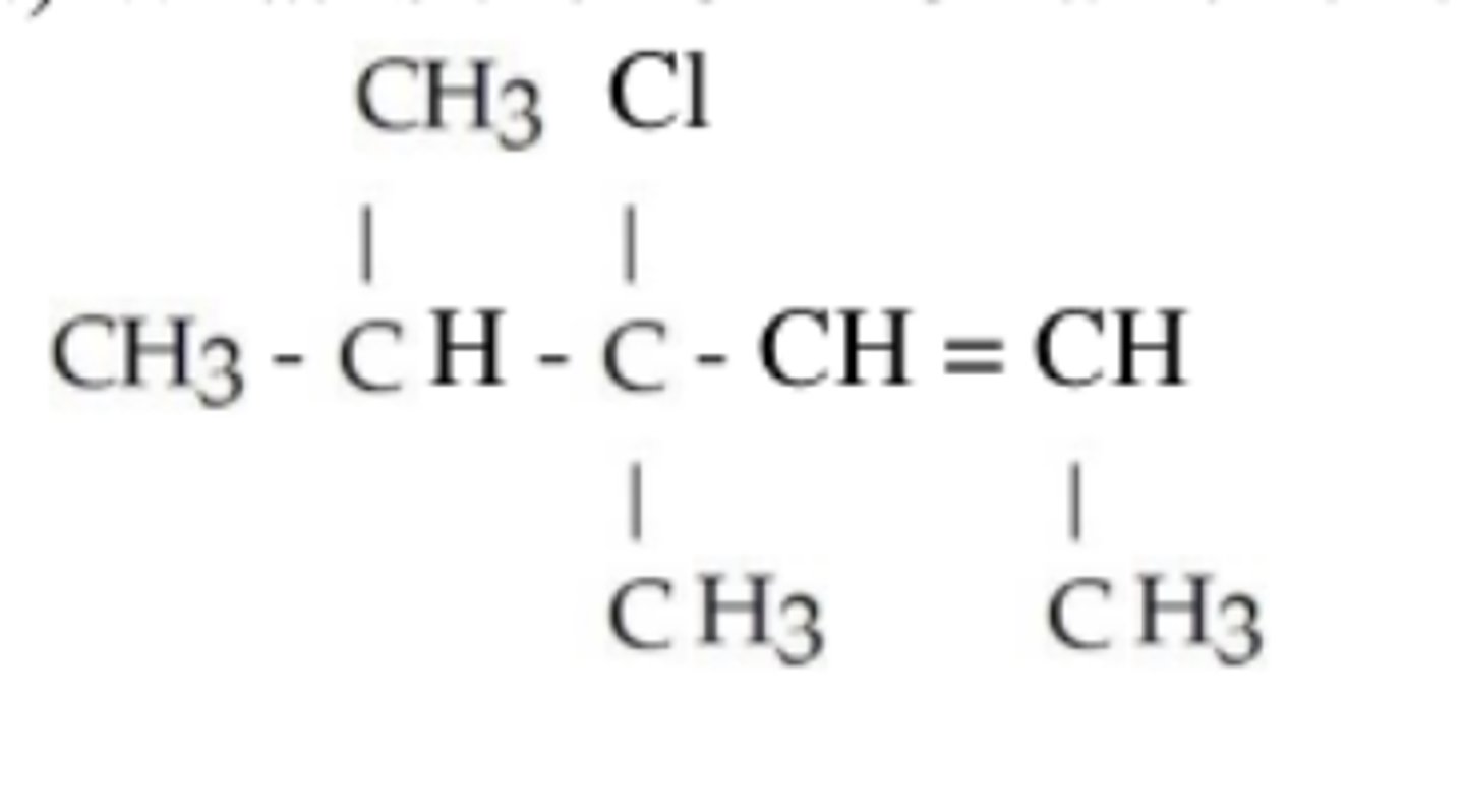 <p>4-chloro-4,5-dimenthyl-2-hexene</p>