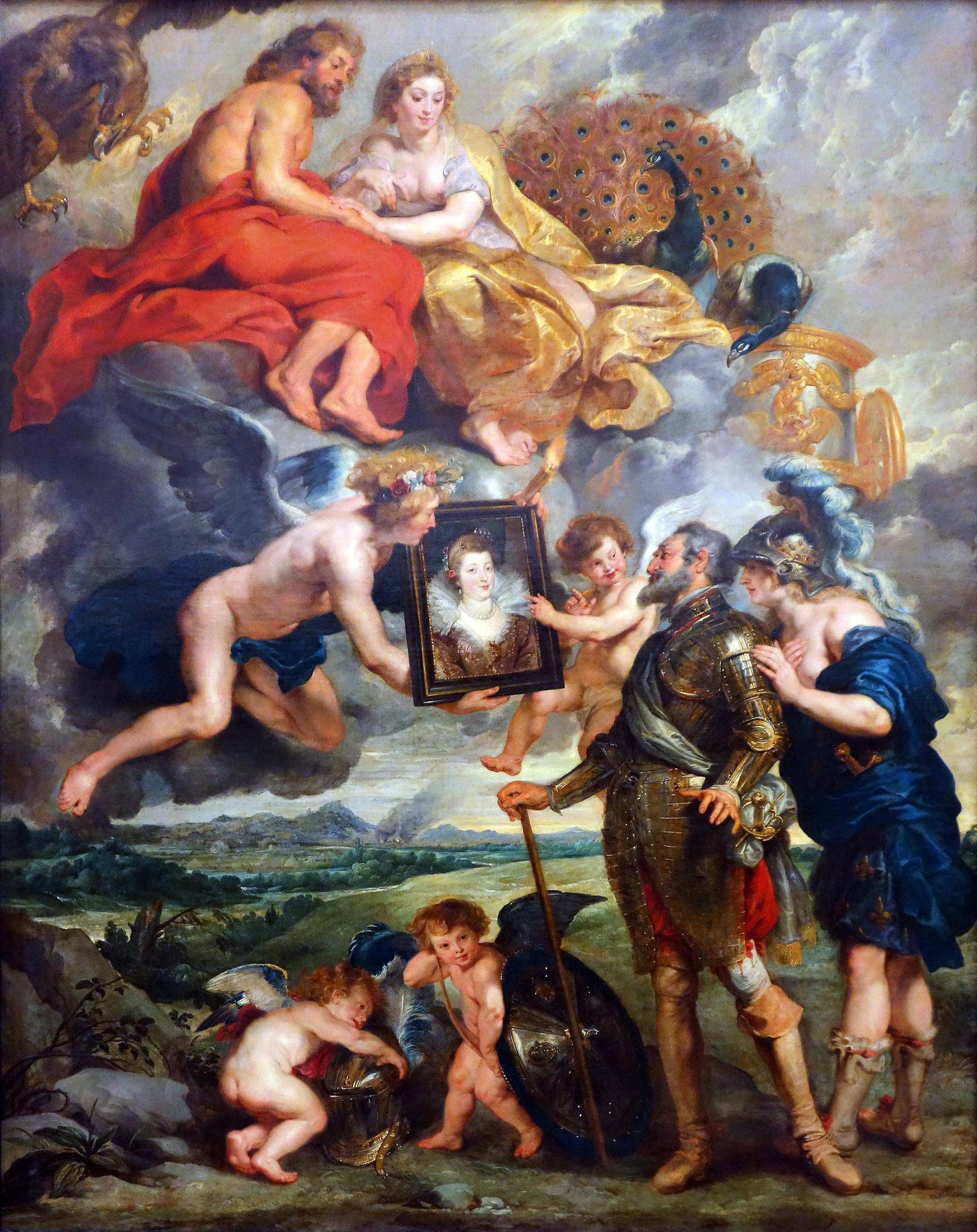 <p>Henry IV Receives the Portrait of Marie de’ Medici (from the Marie De’ Medici Cycle)</p><p>Peter Paul Rubens</p><p>1621-1625 CE</p><p>Oil on Canvas</p>