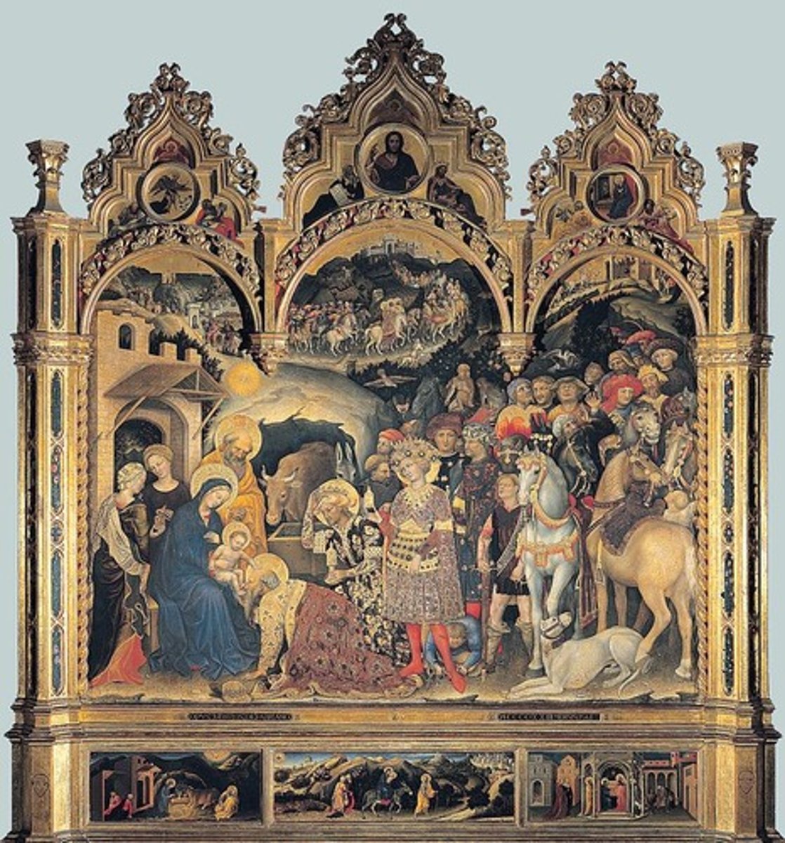 <p>Reflect International Gothic aesthetics.</p>