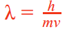 <p>When momentum increases, wavelength decreases hence amount of diffraction decreases, so concentric rings of interference pattern become closer and vice versa</p>