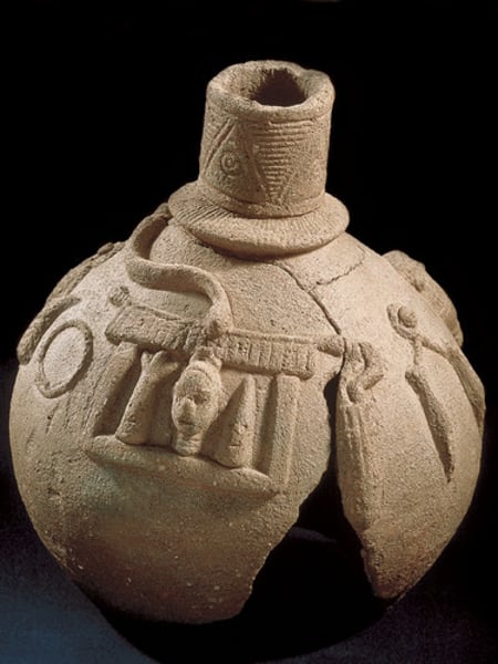 <p>Ife, Yoruba; terracotta c. 13th-14th century; prominently features heads; breaking the vessel could be a ritualistic practice; African art</p>