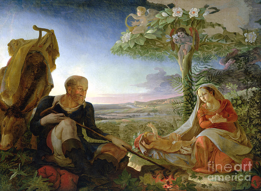 <p>What style was Runge, The Rest on the Flight to Egypt, 1805-6 painted in?</p>