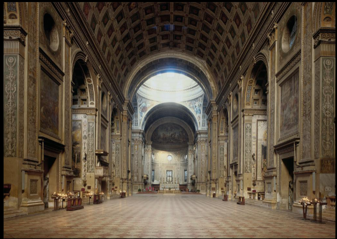 <p>Basilica of Sant’Andrea: The Nave </p>