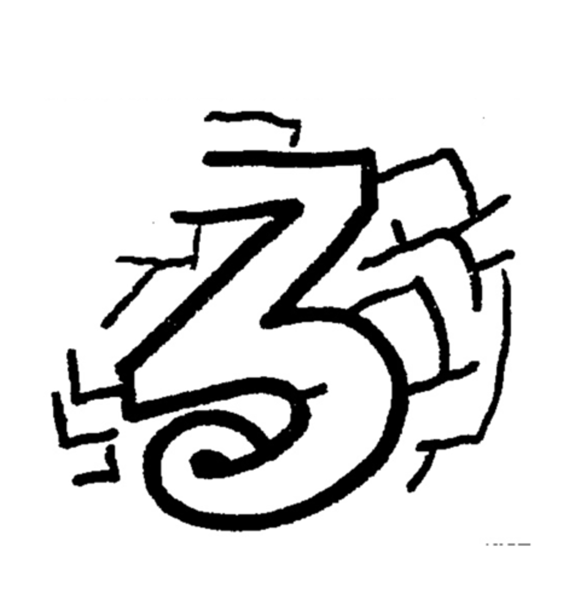 <p>る..Ru....Loop at the end of the maze</p>
