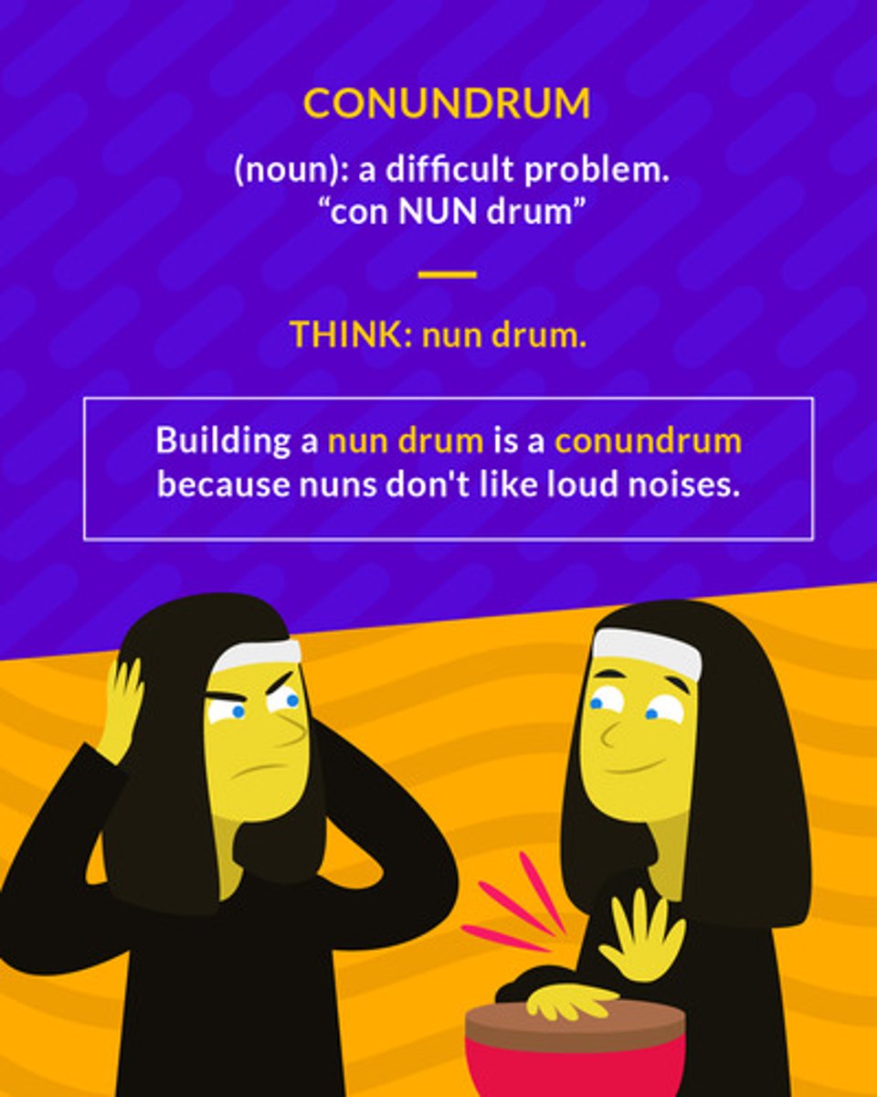 <p>(noun) a difficult problem</p>