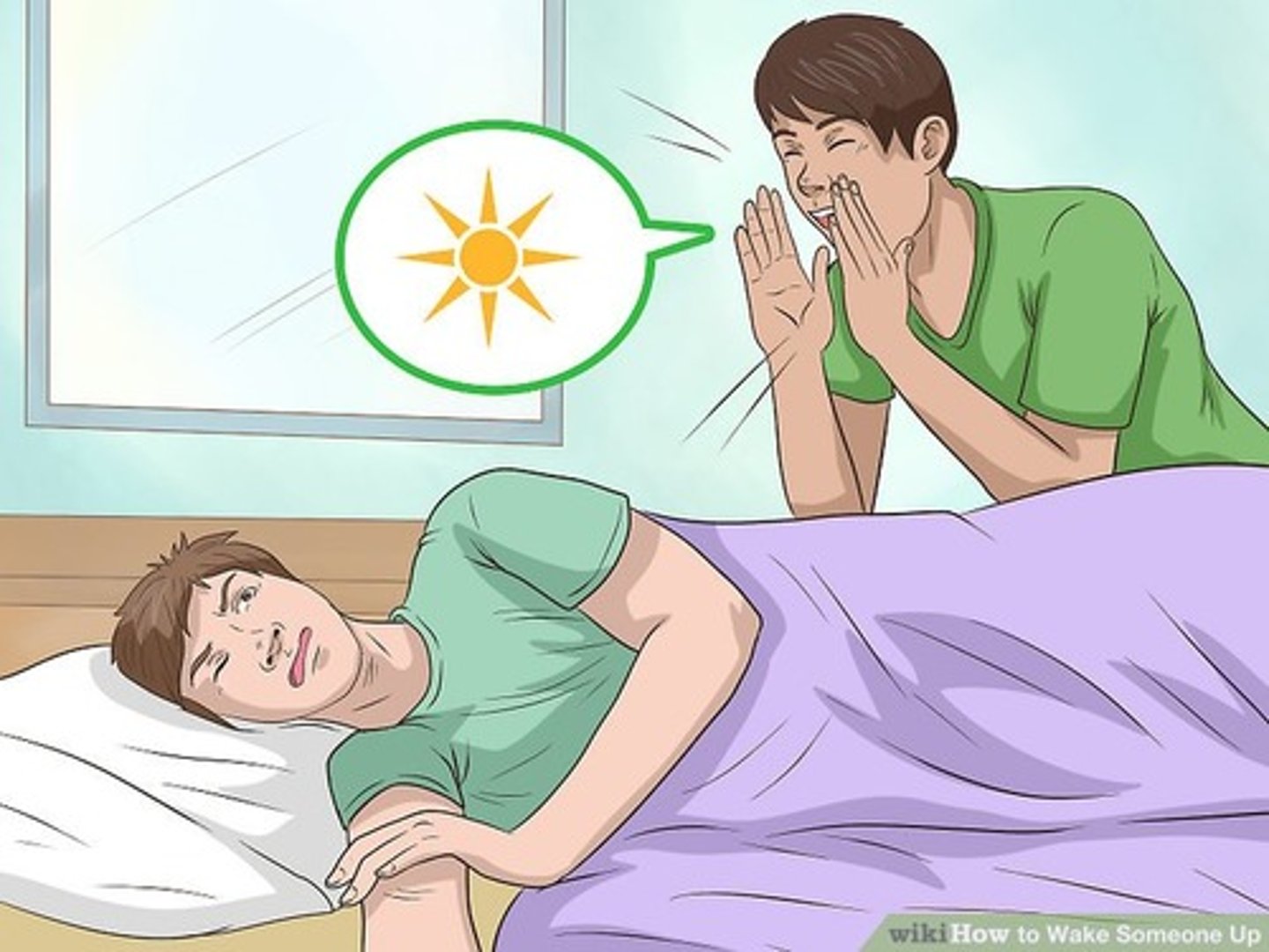 <p>to wake someone up</p>