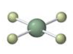 <p>4 bonding 2 lone, 90º</p>