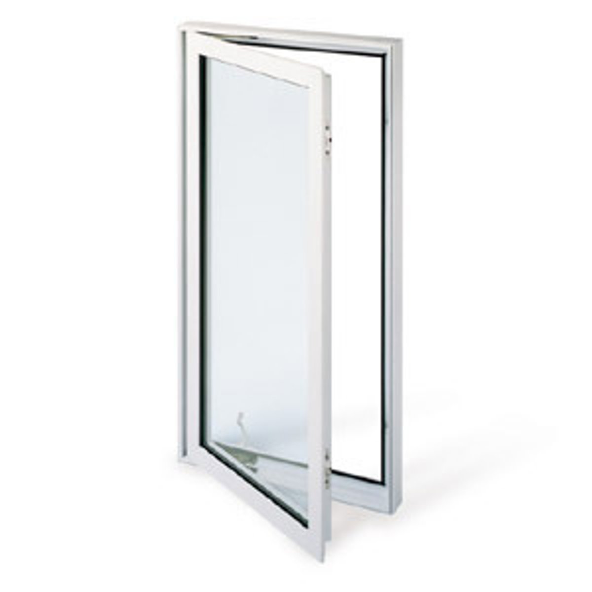 <p>window with hinges at one side</p>