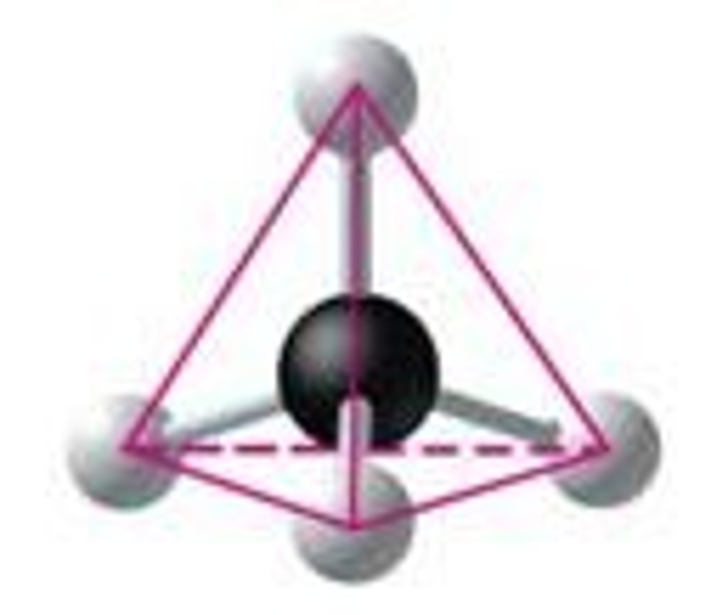 <p>A tetrahedral shape.</p>