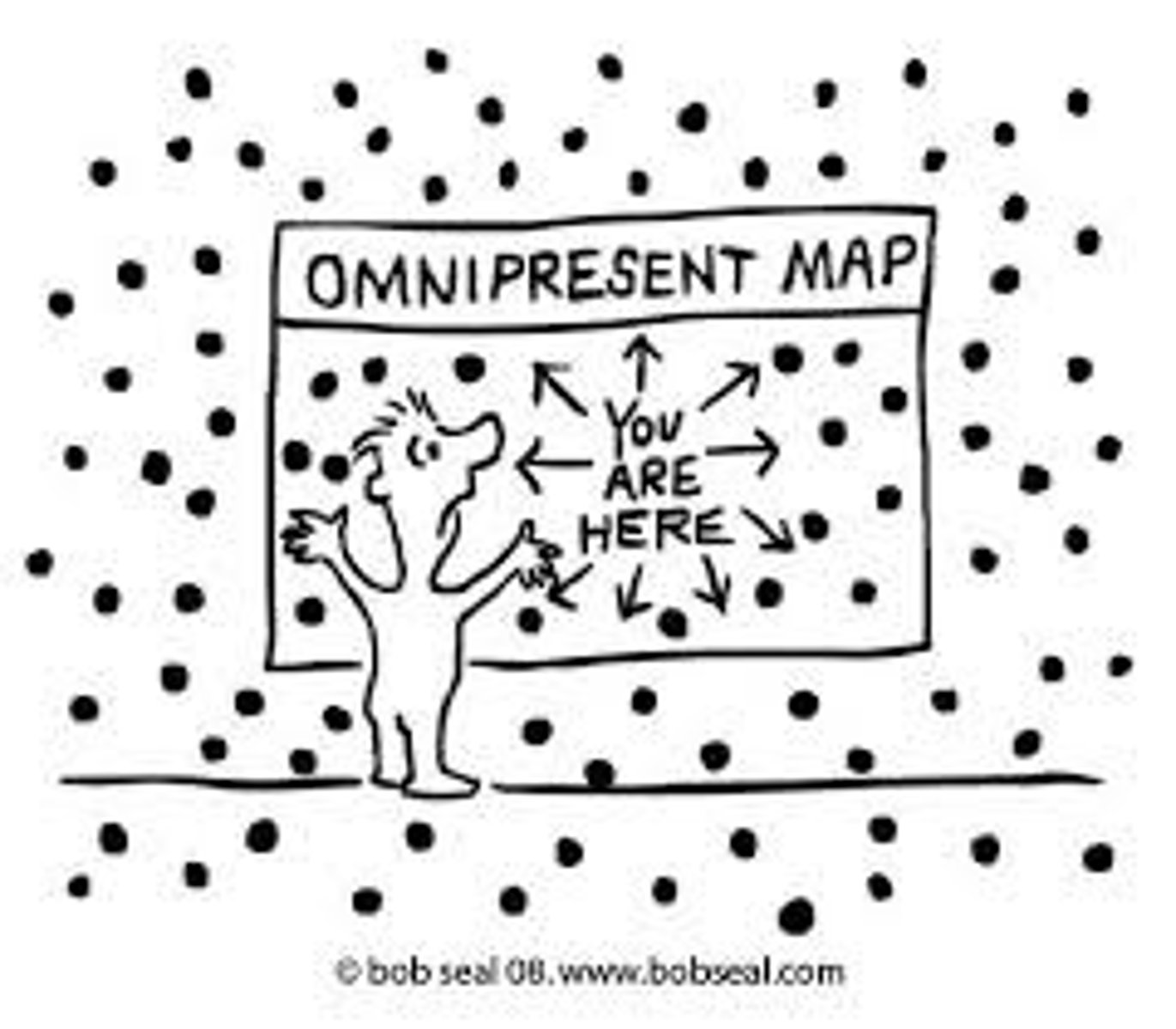 <p>(adj.) omnipresent or existing everywhere</p>