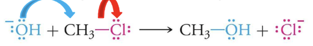 <p>identify the nucleophile in the following reaction</p>