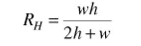 with w= width
h= height
and a wetted perimeter of 2h+w