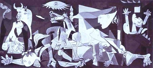 <p>Coined by Louis Vauxcelles</p><p>Developed entirely by Picasso</p><p>an early 20th-century style and movement in art, especially painting, in which perspective with a single viewpoint was abandoned and use was made of simple geometric shapes, interlocking planes, and, later, collage.</p>