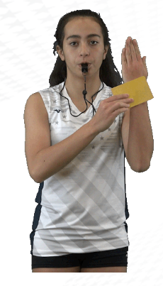 <p>delay warning (place yellow card on wrist) </p>