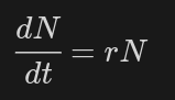 <p>________ function can be used to determine population changes.</p><p>r — per Capita change</p><p>N — population change</p><p>t — time </p>