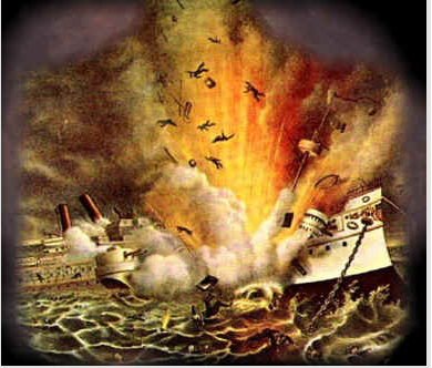 U.S. warship that exploded in a Cuban harbor in 1898